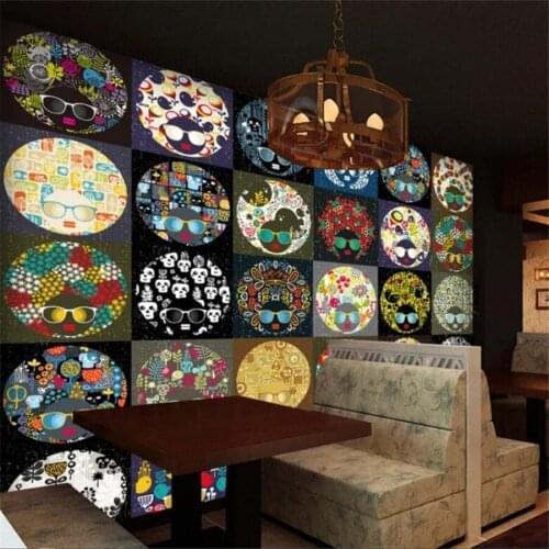 Custom wallpaper 3d photo murals personality hit color pop girl living room restaurant cafe wallpaper papel de parede 3d обои