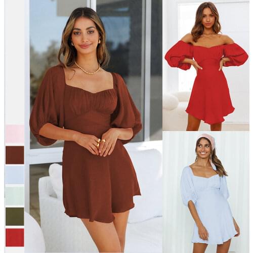 Qybian Off-the-shoulder Summer Dresses
