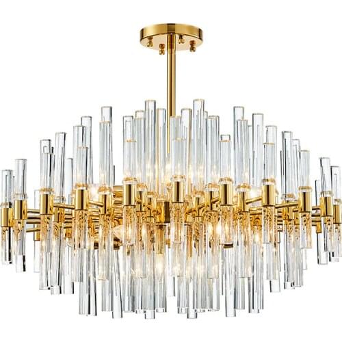Nordic Crystal LED Chandelier Simple Restaurant Light Living Room Chandeliers Creative Chandelier Lamp AC85-265V E14 Luster