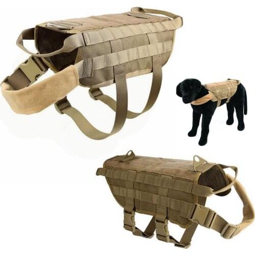 Molle Tactical Dog Vest K9 Military Pet Dog Clothes Harness Airsoft Paintball Hunting Training Vest with Handle Holder