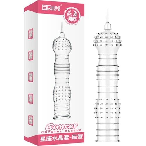 Pleasure Black Knight vibrating crystal condom wolf tooth condom penis lengthening thicker set adult erotic supplies