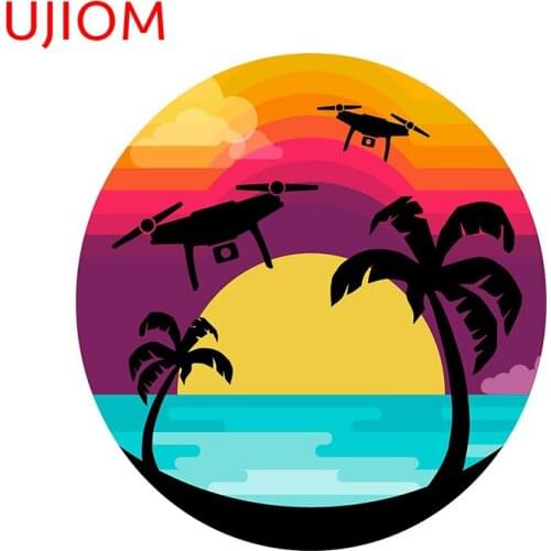 UJIOM Drone Wall Decor Living Room Wall Stickers Customizable Home Office Bedroom Decor Wallpaper Decals Waterproof