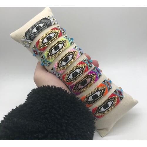 BLUESTAR Women Bracelet Turkish Eye Bracelets MIYUKI Beaded Pulseras Mujer Moda Handmade Woven Loom