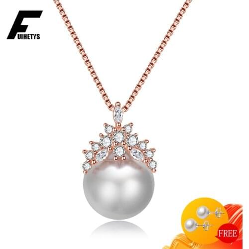 Bali Jelry Charm Necklace 925 Silver Jewelry Pearl Zircon Gemstone Pendant Fine Accessories for Women Wedding Engagement Party