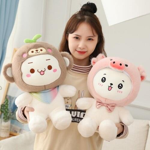 1pc 50/60CM Cartoon Pig & Monkey Plush Toys kawaii Stuffed Soft Animal for Baby Girls Kids Birthday Home Decor Birthday Gifts