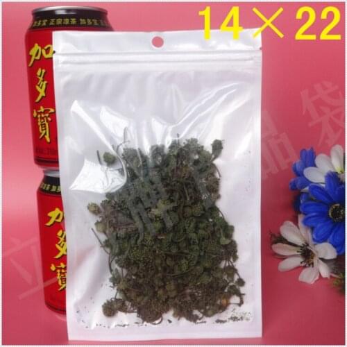 14*22cm White / Clear Self Seal Zipper Plastic Packaging Bag, Zip Lock Ziplock Bag Retail For Event Package W/ Hanging Hole
