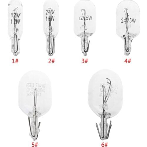 2/10Pcs T10/T20 W5W White Color 5W 194 501 Halogen Bulb Side Wedges Car Light Source Instrument Lamp dropshipping