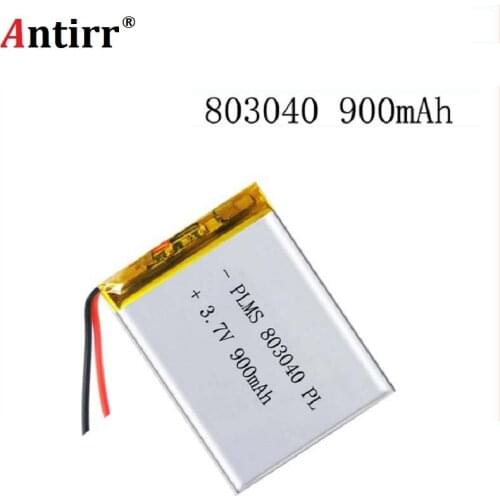 3.7V 900mAh 803040 Lithium Polymer Li-Po ion Rechargeable Battery For Mp3 MP4 MP5 GPS PSP mobile Pocket PC e-books bluetooth