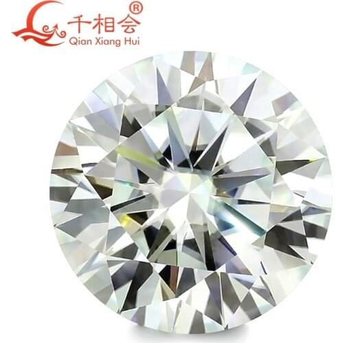 5-10mm white color with a little blue Round Brilliant cut cheapest moissanites loose stone