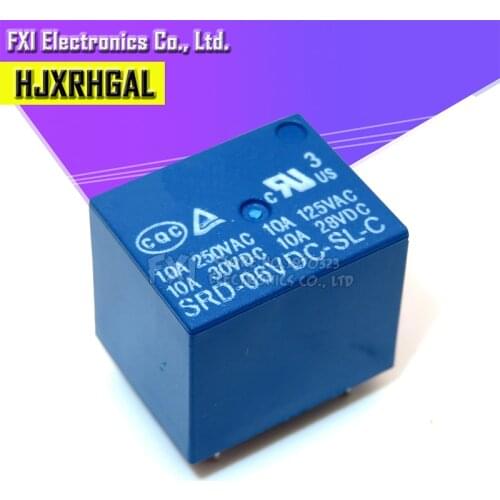 5PCS/LOT Relay SRD-06VDC-SL-C relays 5PINS 6V DC High Quality