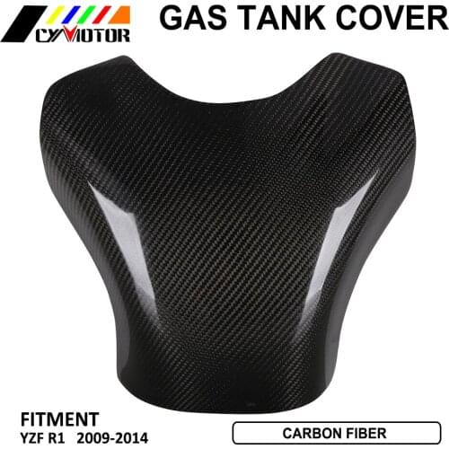 Motorcycle Accessories Carbon Fiber Gas Fuel Tank Cover Protection For Yamaha YZF R1 YZFR1 YZF-R1 2009 2010 2011 2012 2013 2014