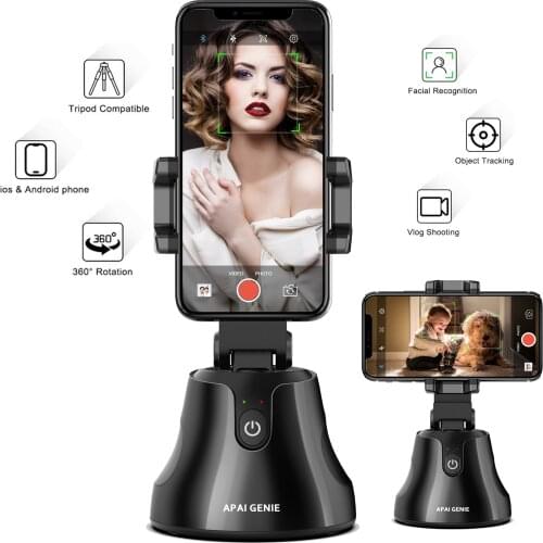 APAI GENIE Face Tracking Camera Smart Shooting Selfie Stick 360° Rotation Object Tracking Holder Gimbal for Vlog Video Record