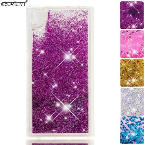 Glitter Case For Sony Xperia L1 L 1 Bling Dynamic Liquid Quicksand Back Cover G3312 G3313 G3311 Soft Silicone Fitted Phone Cases