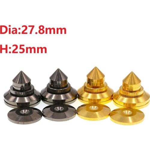 Dia27.8*H25mm Pure Copper And Brass Shock Absorbers And Pads DAC Bookcase CD Gallbladder Player Audio Speaker Amplifier Foot