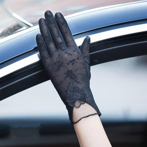 Cool Lace Gloves Summer Fashion Sunscreen Lace Breathable Uv Protection Gloves Outdoor Riding Driving Touch Screen Gloves