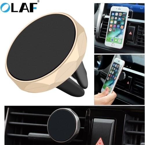 OLAF Magnetic Car Phone Holder Universal Car Air Vent Mount Stand For iphone Samsung Xiaomi Huawei GPS Magnet Phone Holder