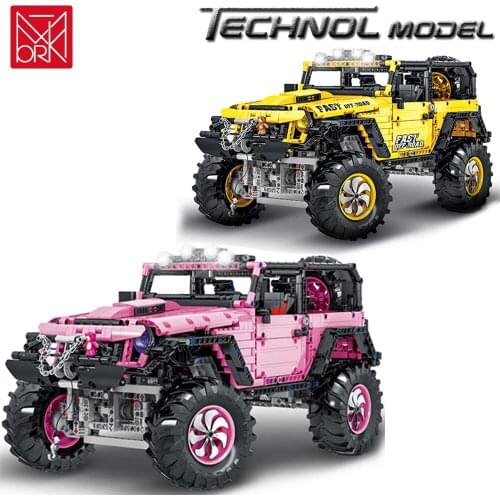 Mork Jeep Wrangler Off-Road Vehicle Models Diy Bricks Moc High Tech Car Racer Offroad Building Block Educational Toys Kids Gifts