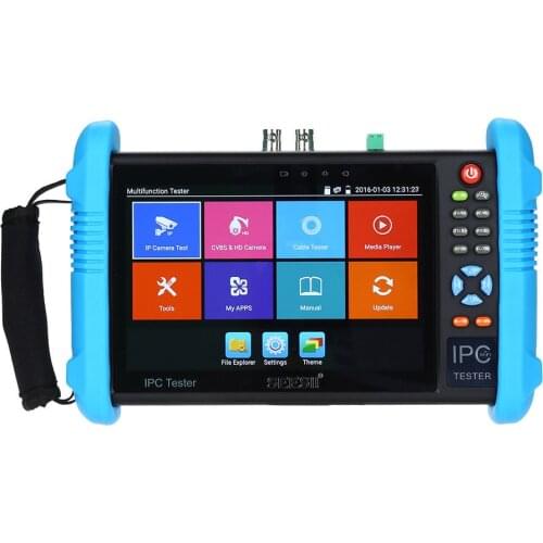 SEESII 9800PLUS 7 Inch CCTV Tester 4K 1080P IPC Camera Monitor CVBS Analog Test Touch Screen with POE HDMI ONVIF H.265 WIFI 8GB