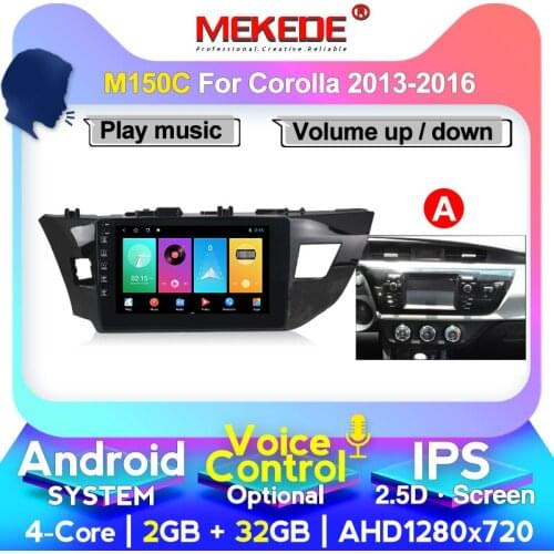 MEKEDE Octa Core 64G ROM Car Multimedia radio for For Toyota Corolla 2014 - 2016 Car Audio wifi 4G GPS navigator