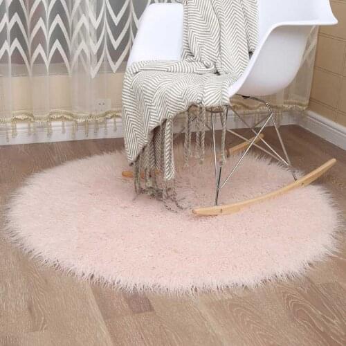 MUZZI round faux fur rug Wool Beach carpet Living Room Table Cushion Sofa Carpet carpets for living room