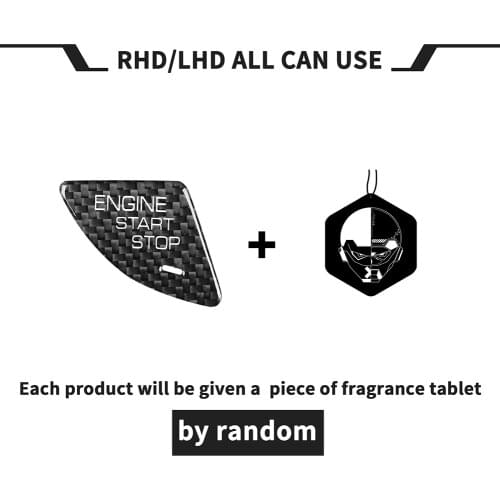 Carbon Fiber Engine Start Stop Button Trim Sticker Sticker Cover Trim Car Styling Accessories for Cadillac ATS 2012-2019