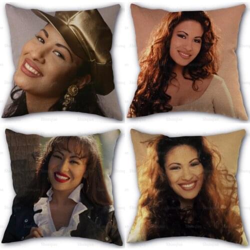Custom Pillowcase Selena Quintanilla Home Textile Cotton Pillow Covers Wedding Decorative Pillow Cover Square 45X45cm 0409