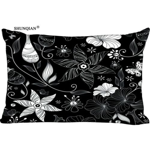 New Black and white Pattern Pillow Case Custom Wedding Pillowcase Cover Cases Gift Zippered Rectangle Pillow Case