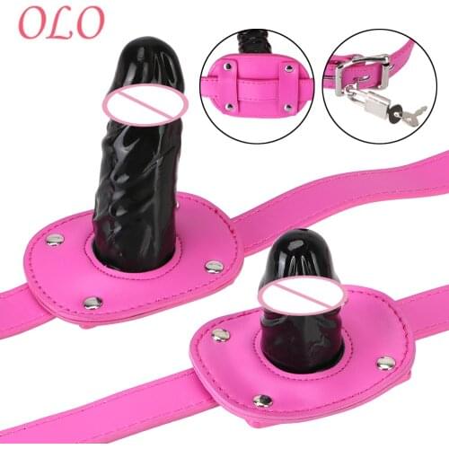 OLO Mouth Plug For Couples Flirt Adult Games Penis Gag Open Mouth Gag Sex Toys Oral Dildo SM Bondage Restraints Sex Products