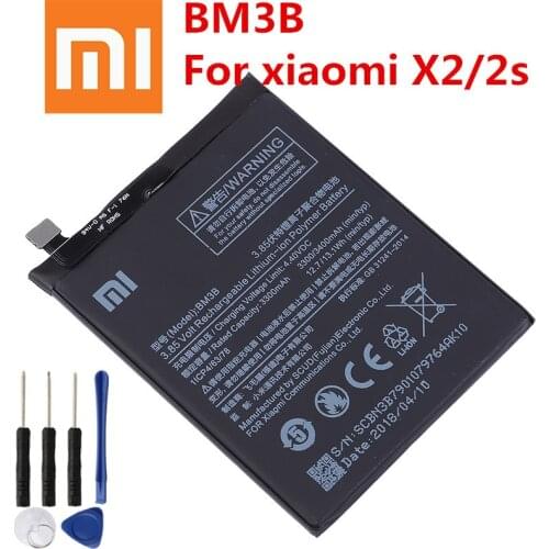 Original Xiao Mi Original Replacement Battery BM3B For Xiaomi MIX 2 2S MIX2 S 3300mAh High Capacity Phone Batteries Free Tools