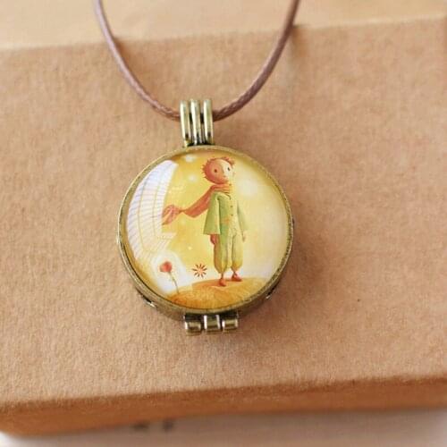 Fairy Tale Little Prince Necklace Fine Aromatherapy Oil Box Pendant Necklace