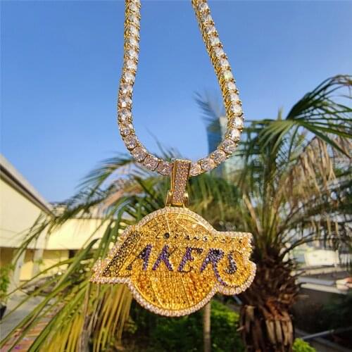 New Hip Hop Letter Jewelry With Iced Out Tennis Chain And Full Cubic Zircon Pendant For Men Birthday Gift