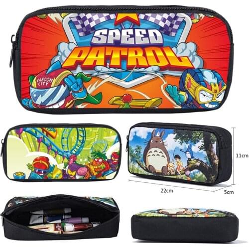 Popular Game 3D Superzings Series 6/7 Anime Cosmetic Bags Makeup Box Super Zings Pencil Case Supplies Stationery Storage Student