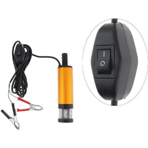 Portable Mini 12V DC Electric Submersible Pump for Pumping Diesel Oil Water Aluminum Alloy Shell 12L/min Fuel Transfer Pump