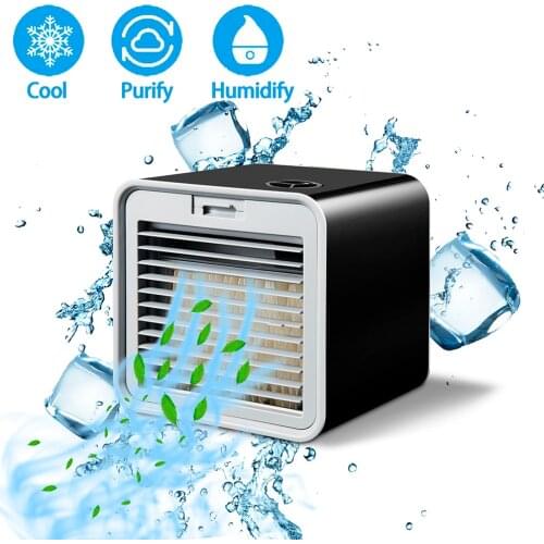 Portable Mini Air Conditioner Fan Personal Space Air Cooler Home Air Conditioning Humidifier USB Air Cooling Fan for Home Office