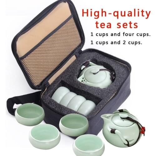 Portable Penguin, One Pot, Four Cups Travel Tea Set, Teapot, Teacup, Teapot, Teacup