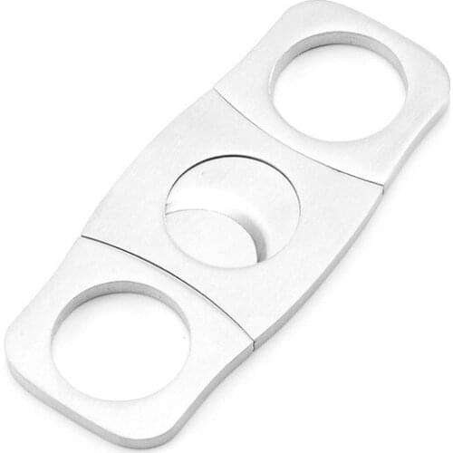 Portable Stainless Steel Cigar Cutter Comfortable Grip Double Blade Cigars Scissors Cigar Accessories