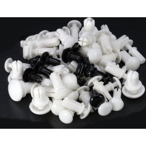 R3 Black White Nylon R Type Expansion Rivet Nut Buckle Clip Plastic PC Board Fan Rivet Hole Diameter 3.1mm