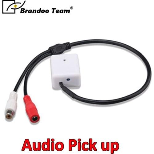 Cheapest and free shipping Mini Mic CCTV Audio Microphone 12V DC RCA Output Audio Sound pick up for Security Camera DVRs
