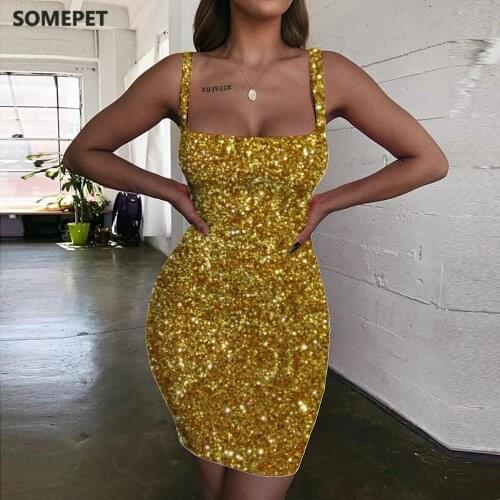 SOMEPET Psychedelic Dress Women Abstract Halter Sleeveless Harajuku Vestido Sexy Brown Sundress Womens Clothing Summer Short