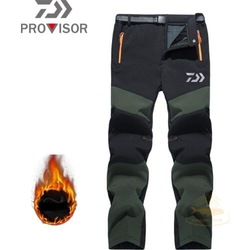 Winter Fishing Pants Daiwa Fishing Pants Mens Waterproof Thermal Pants Daiwa Outdoor Plus Velvet Padded Fishing Pants DAIWA