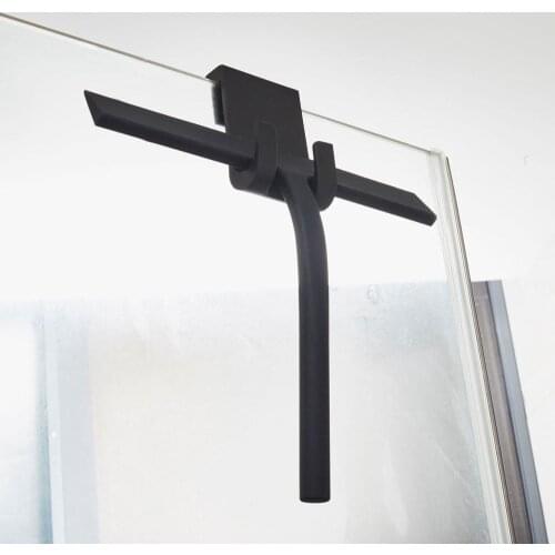 Shower Squeegee Window Glass Wiper Scraper Cleaner with Silicone Blade & Holder Hook for Bathroom/Kitchen/Car Glass, 11-Inch