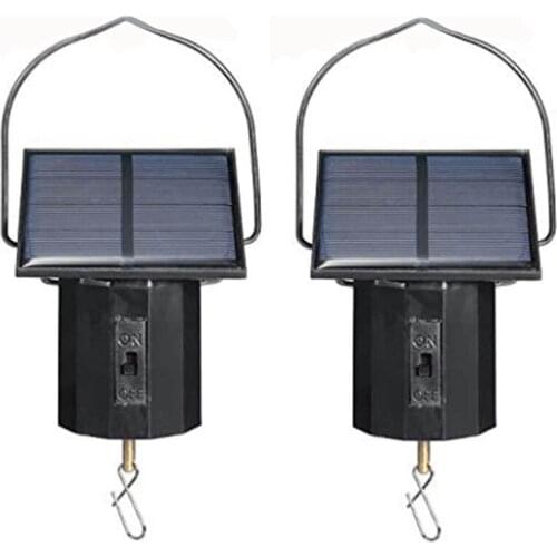 Solar Hanging Display Motor Rotating Small Motor Solar Energy Wind Spinner Motor Multi-Purposes Rotatable Hook 2Pcs