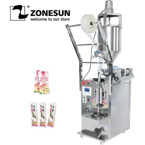 ZONESUN Automatic Paste Chili Oil Sauce Oil Vinegar Water Sealing Quantitative Liquid Packaging Machine Filling Machine