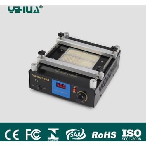 110V/220V YIHUA 853A ESD BGA Rework Station PCB Preheat Desoldering Constant Temperature Lead-free Preheating Table