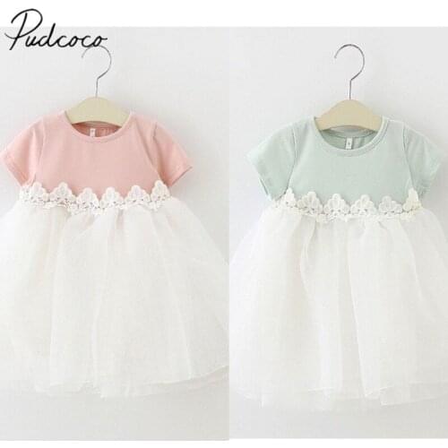 2018 Brand New Newborn Toddler Infant Cute Bow Girl Summer Princess Dress Kis Baby Party Wedding Pageant Tutu Chiffon Dress 0-3T