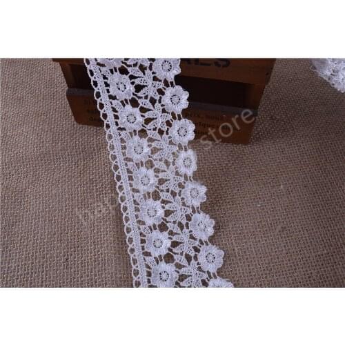 28yards Beautiful Venise/Venice Lace Trim White color diy craft sewing~Costume/Dress~ wide :6.5cm