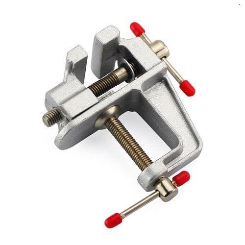 3.5" Aluminum Miniature Small Jewelers Hobby Clamp On Table Bench Vise Mini Tool Vice