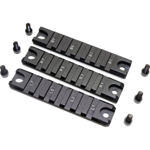 3 Piece /set Picatinny Standard RIS Rail Set with 7 Slots for G36 G36C 36 Handguard series -short pcs