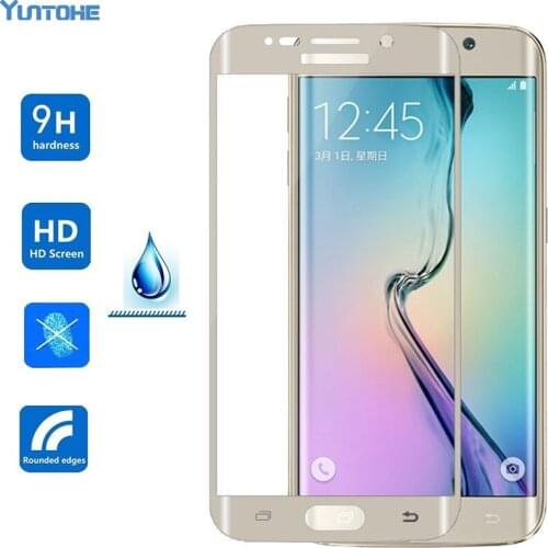 50pcs/lot 0.3mm 2.5D Arc Edge Premium 3D Full Coverage Tempered Glass Screen Protector for Samsung Galaxy S6 Edge with Box