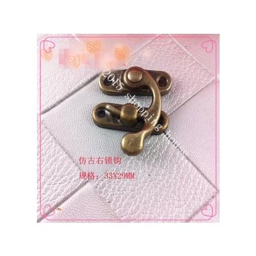 A3 box around the horn hook box luggage accessories lock hasp hook antique metal DIY 33MM*29MM